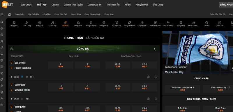 Hướng dẫn cách tham gia chơi cược tại nhà cái 188Bet