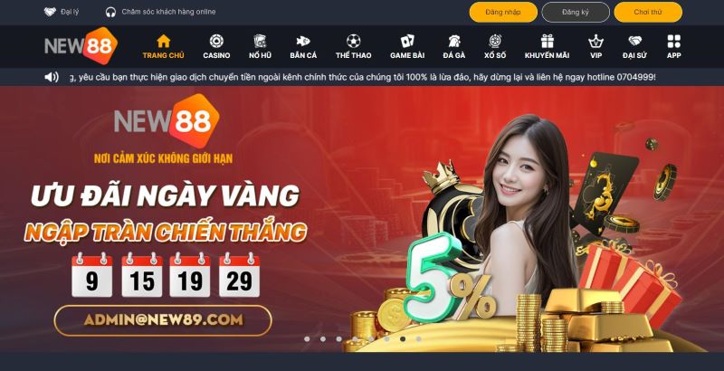 New88 sở hữu giao diện thân thiện và logic